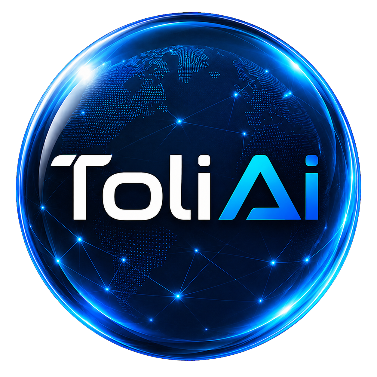 Toli AI globe logo