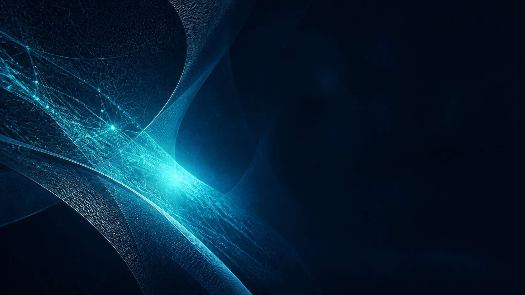 Abstract visualization of flowing artificial intelligence data